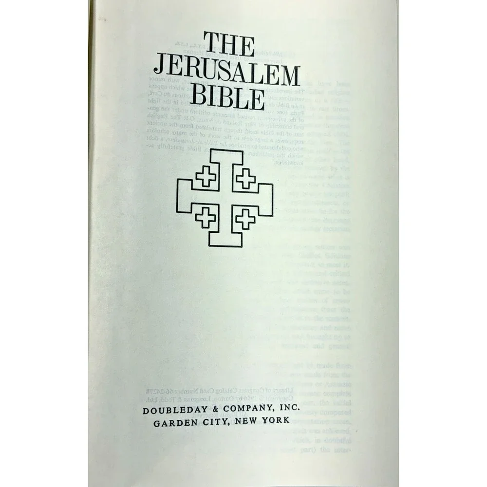 The Jerusalem Bible Vintage 1966 Doubleday Red Hardcover